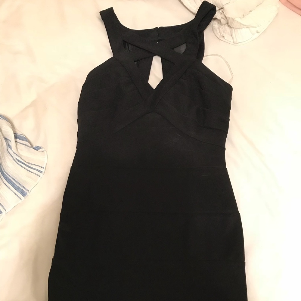 Black Bandaged Bodycon Dress